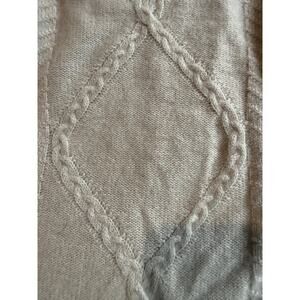 VTG 90sPeck & Peck Cashmere Sweater S Taupe Argyle Quiet Luxury Elegant Timeless